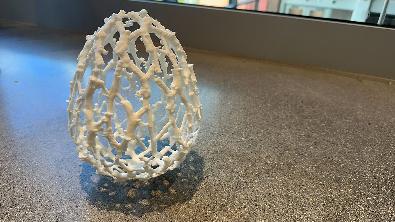 Final printed branch egg